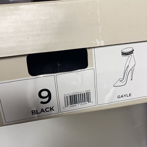 Banana Republic Black Suede Gayle Zip Ankle Heels Size 9 - Picture 14 of 14